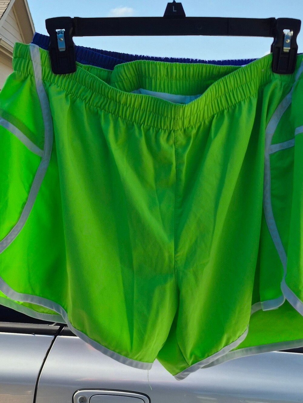 GAPfit Neon Lime Women's Athletic Shorts with Reflective Trim Sz. L
